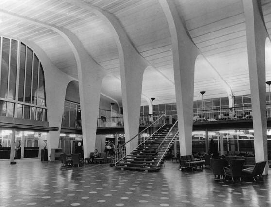 Inside the terminal building. From Renfrew Aviation, by James Reilly, on www.myrenfrew.com, where there are other pictures of the terminal building, both inside and out.