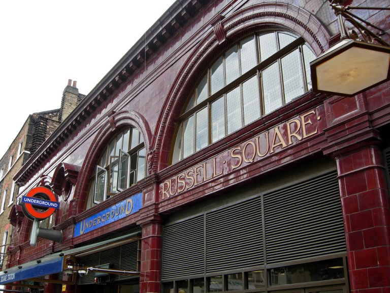 Russell Square station, London, UK. By Jeff Stvan [CC BY] via this flickr page.