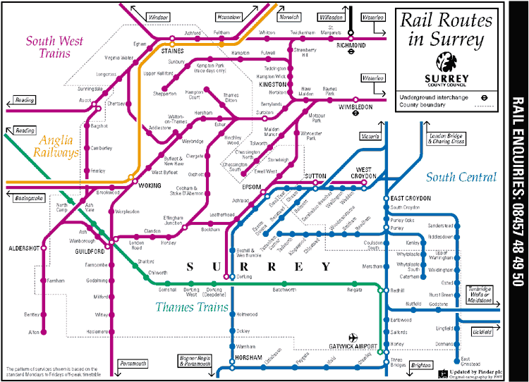 Rail Routes in Surrey. This is still on the web, can you believe?