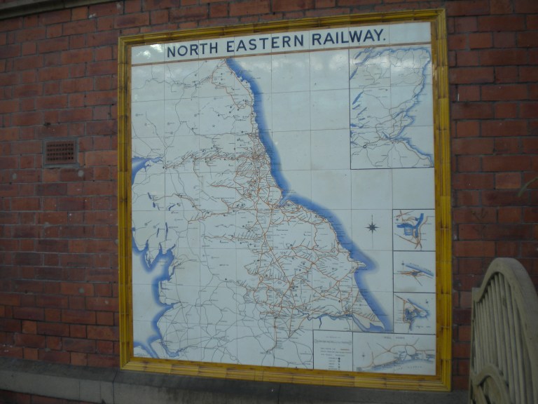 North Eastern Railway map at Tynemouth Tyne and Wear Metro station. © Paul Wright 2013 (used with permission)