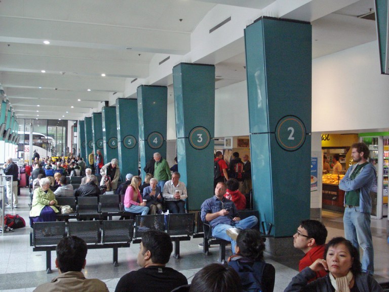 The waiting area at Victoria Coach Station. By diamond geezer [CC BY-NC-ND 2.0] via this flickr page