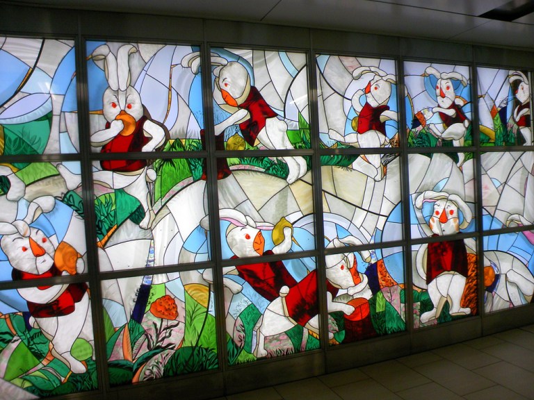 The White Rabbit panel at Shinjuku station, Japan. By moof [CC By 2.0 via this flickr page