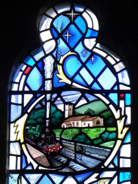 Stained glass window in Kildale Church, Yorkshire, UK. By Trish Steel [CC BY-SA 2.0] via this geograph.org.uk page