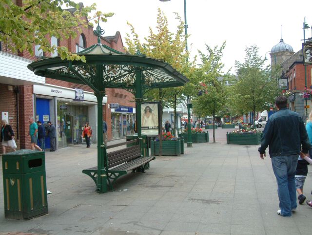 The old tram shelter on Market Place, Hyde. © Copyright Gerald England and licensed for reuse under this Creative Commons Licence