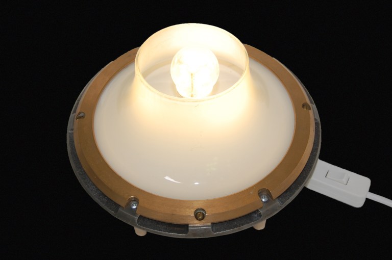 Light fitting from a Waterloo and City Line 1940 stock train. By Daniel Wright [CC BY-NC-ND 2.0]