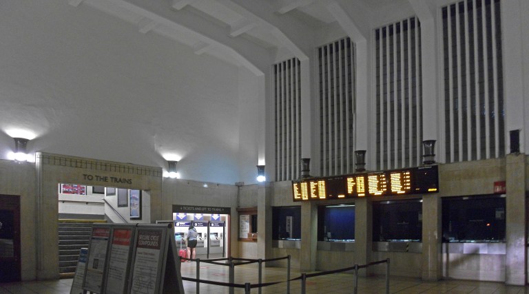 Inside the northern ticket hall at Surbiton station (July 2014). Photo by Daniel Wright [CC BY_NC_ND 2.0] via this flickr set