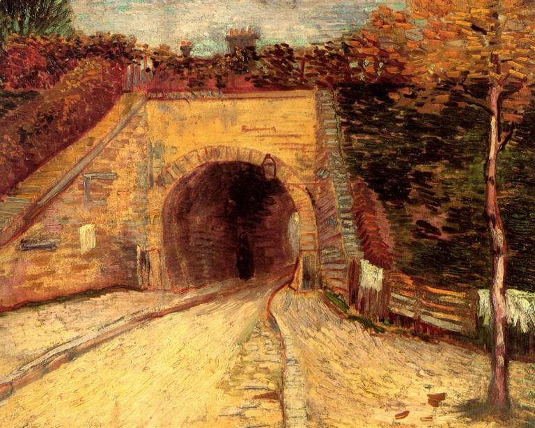 Roadway with Underpass (Le Viaduc). Vincent van Gogh, 1887. Public Domain. Via WikiArt