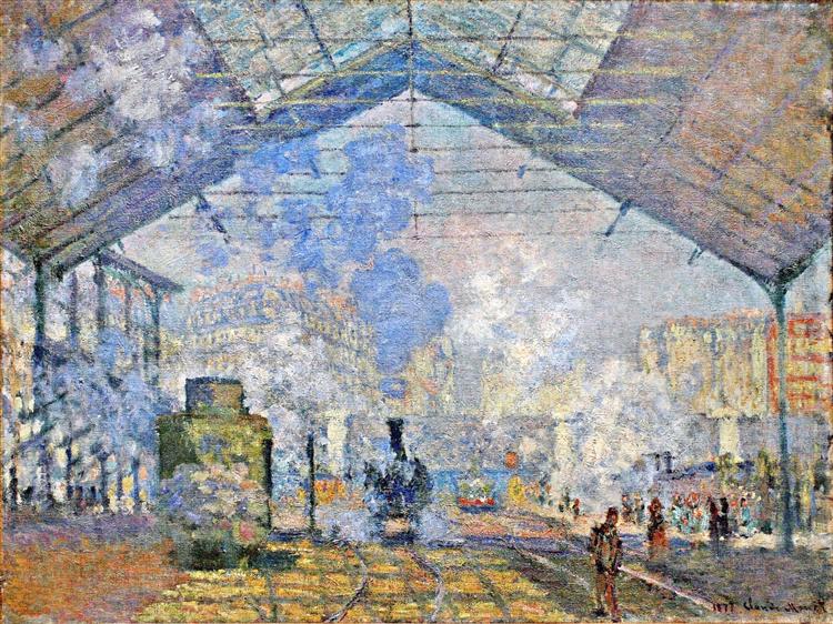 Saint-Lazare Station, Claude Monet (1877). In the public domain, via WikiArt