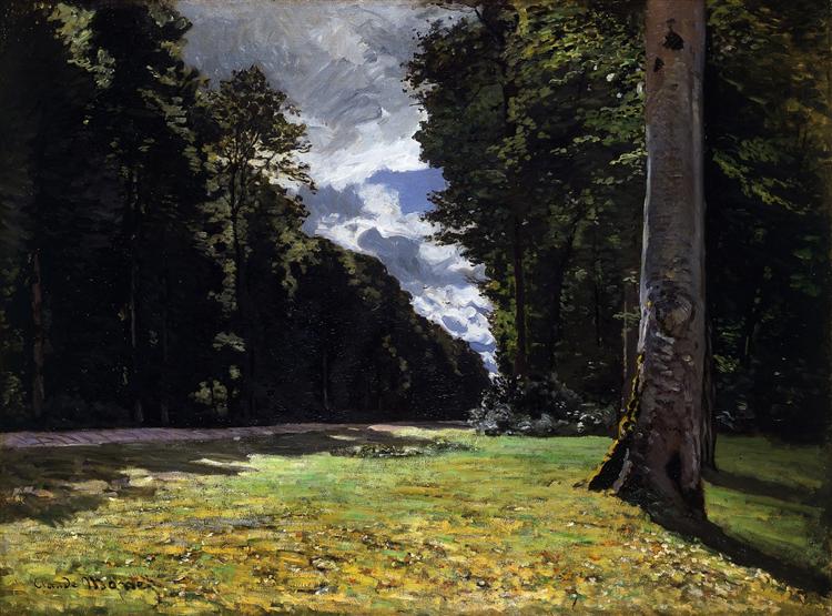 The Pave de Chailly in the Fontainbleau Forest, Claude Monet (1865). In the public domain, via this WikiArt page
