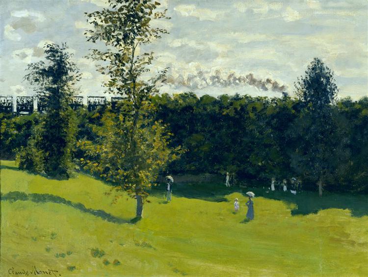 The Train in the Country, Claude Monet (1871). In the public domain, via this WikiArt page