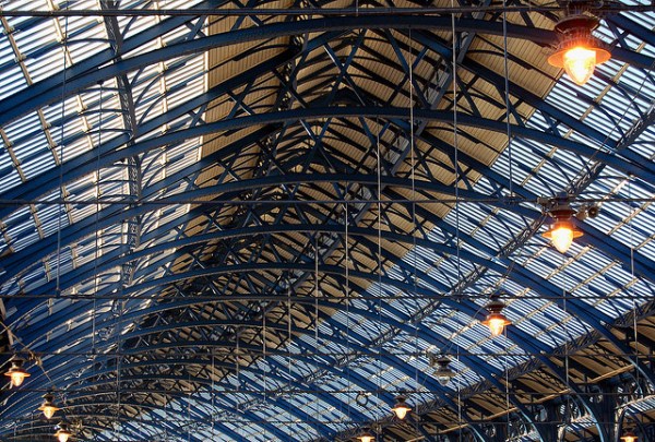 The roof of Brighton station, fabulously restored by Railtrack in 2001. Photo by Zemlinki! [CC BY 2.0] via this flickr page 