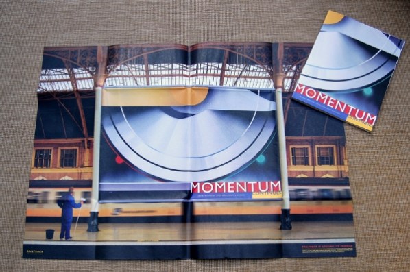 Railtrack's 1998/99 Annual Report with wraparound cover unfolded