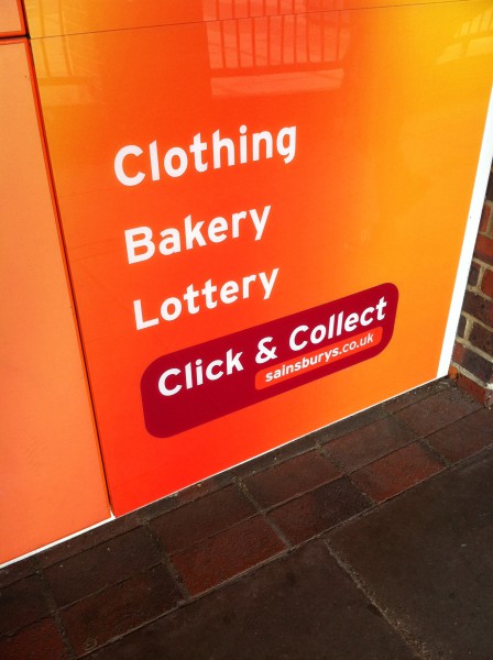 Interstate in use on a sign at Sainsbury's supermarket in Farnha, Surrey. Photo by Daniel Wright [CC BY-NC-ND 2.0]