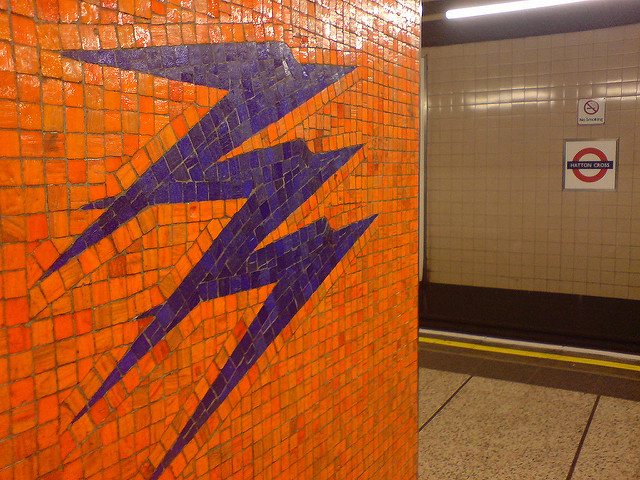 Mosaic Speedbirds at Hatton Cross London Underground station. Photo by Martin Deutsch [CC BY 2.0] via this flickr page