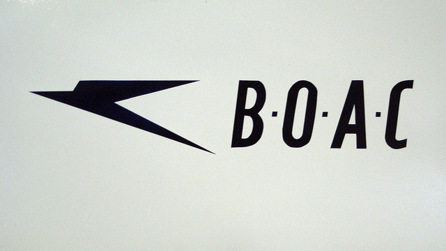 Speedbird and the first BOAC wordmark. Image by FraserElliot [CC BY 2.0] via this flickr page