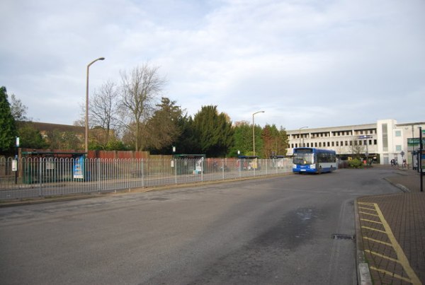 Crawley bus station. Photo by Nigel Chadwick [CC BY-SA 2.0], via Wikimedia Commons