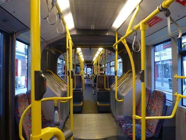 The cavernous interior of an ex-London articulated Citaro, now in Brighton. Photo by Les Chatfield from Brighton, England (The Bend of a Bendy bus) [CC BY 2.0], via Wikimedia Commons