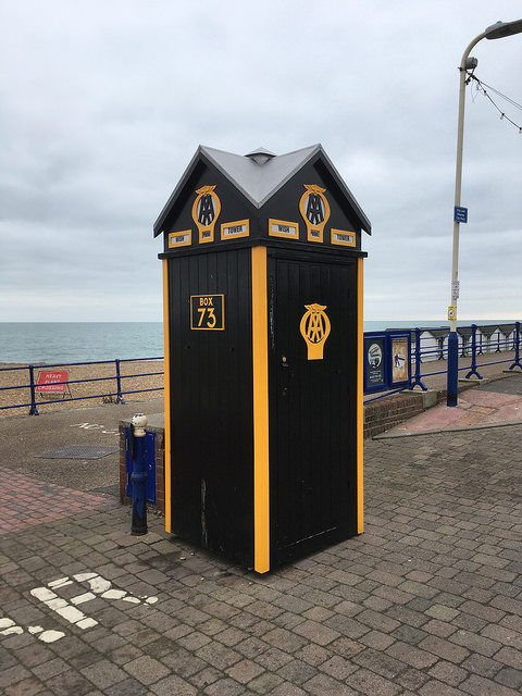 AA Box 73 at the Wish Tower, Eastbourne. Photo by Daniel Wright [CC BY-NC-ND 2.0] via this flickr page