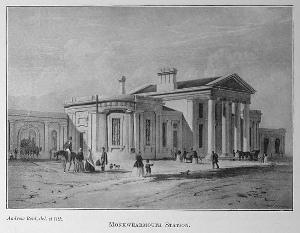 Monkwearmouth Station. By unknown/uncertain [Public domain], via Wikimedia Commons